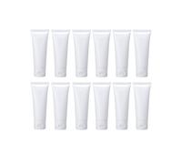 12 tubi in plastica vuoti ricaricabili, trasparenti, in plastica, tubi morbidi, per il viso, crema per le mani, lozione cosmetica (50 ml)