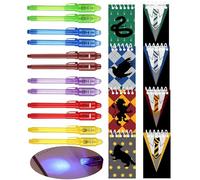 12 uv penna e 12 taccuino, regali per feste scolastiche magiche compleanno per bambini,bomboniere per feste di compleanno per bambini, calendario dell'avvento e piccoli regali per bambini