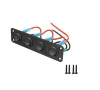 12 V 1-4 gang universale interruttore a levetta USB per auto, barca, camper, camion, accessori per lo styling a LED blu interruttore elettronico (4 pulsanti)