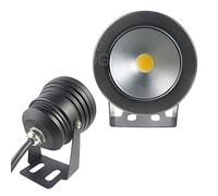 12 V 10 W faro LED piscina impermeabile luce spot lampada da esterni, alluminio, Warm White, Flat lens （Senza telecomando）