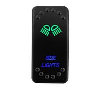 12 V 20A Marine Interruttore A Bilanciere for Barche Verde e Blu Led SPST DPDT Interruttore Auto Impermeabile 24 V for Jeep Wrangler cam Am Polaris(SIDE LIGHTS)