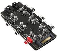 12 V 4 Pin PWM e 5 V 3 Pin ARGB con Alimentazione SATA 15 Pin Hub 2 in 1 6 vie di sincronizzazione CPU Ventola di raffreddamento indirizzabile Illuminazione RGB