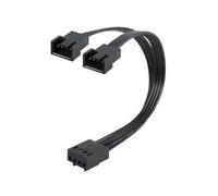 12 V/4 pin PWMS ventola splitter cavo adattatore 1 a 2 computer CPU Cooler PC Chassis prolunga cavo di alimentazione PWM ventola