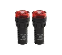 12 V AC/dc Rosso Lampeggiante Led per Luce con 22sm Indicatore Montaggio Pannelli di Controllo Macchinari Buzzer Elettrico Industriale Integrato e Allarme 22mm Pannello Apparecchiature ad Ad16