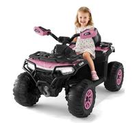 12 V Quad elettrico per bambini, Mit 2 x 35 W Motori Potenti, Quad Bambino con Musica, Telecomando, Corno e Lampada Frontale per Bambini da 3 a 8 anni