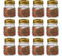 12 Vasetti Vetro 250Ml Marmellata Con Coperchio A Vite Ø70Mm