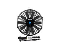 12 Ventola per Radiatore Auto Elettrica con Funzione Push-Pull Universale Nera Fine