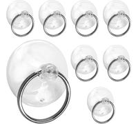 12 Ventose con Anello da 2"/50mm, Trasparenti, Portachiavi, Ventose per Finestra, Cucina, Parete, Gancio, Yellow, 1.2"/30mm