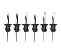 12 versatori in acciaio inox con beccuccio affusolato per liquori con tappi in gomma per uso ristorante