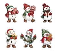 12 Vintage Pupazzo di Neve Pali da per giardino 10in Impermeabili | Plastica ondulata colorata montaggio per semplice strumenti adatti per e interno decorazioni festive