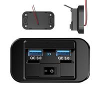 12 Volt USB Outlet Panel | 12-24V Quick Charge 2 USB Power Outlet