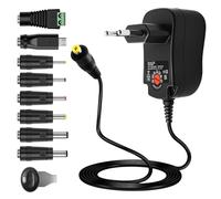 12 W Adattatore CA universale AC/DC 3 V 4.5 V 5 V 6 V 7.5 V 9 V 12 V con 8 connettori DC trasformatore di alimentazione multi-tensione per la macchina fotografica del router TV Box Tablet 1000 mA Max