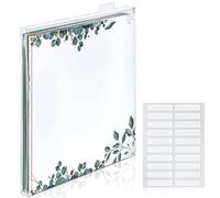 12 x 12 album di carta organizer trasparente con caricamento dall'alto in plastica, con linguette personalizzabili per contenere foto, carta vinilica, album di ritagli, 20 pezzi