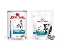 12 x 400 g Royal Canin Veterinary Canine + 3 x 230 g snack gratis! - Hypoallergenic Mousse