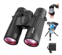 12 x 42 Binocolo Professionale Potente- Prismi BaK4 e Lente FMC, Potente Binocolo per Birdwatching, Caccia, Escursionismo con Adattatore per Cellulare e Treppiede