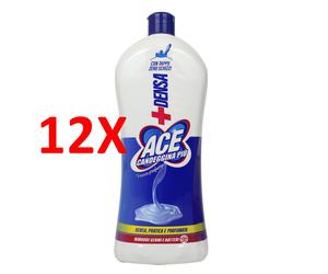 12 X Ace Candeggina Denso Piu' Squeeze Casa E Bucato Fresco Profumo 1 Lt