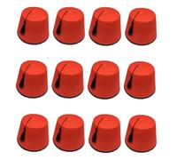 12 X Adulti Rosso Fez Cappelli Tommy Cooper Tarboosh Costume Spedito