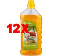 12 X ALGA Detersivo Gel per Bucato a Mano e Lavatrice 1250 ml
