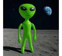 12 X ALIEN INFLATABLE E.T VERDE SPAZIALE BLOW UP MARTIAN PROP PER FESTE 64CM