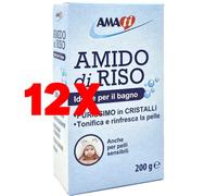 12 X Amati Amido di Riso Purissimo in Cristalli per Bagno 200 grammi