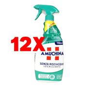 12 X AMUCHINA Igienizzante Trigger Senza Risciacquo 750 Millilitri