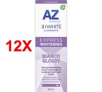 12 X Az Dentifricio 3d White Illuminate Express Bianco Glossy 50 Ml