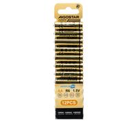 12 X Batterie Aa Stilo Carbonio R6 1.5v Pile Non Ricaricabili Batteria [blister