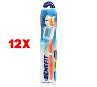 12 X Benefit Spazzolino Denti Tri-action Con Coprisetole