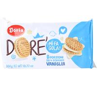 12 x biscotti dorè doria doricrem alla vaniglia 8 porzioni da 4 doricrem - 304 g
