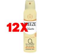 12 X BREEZE Deodorante Spray 150 ml Zero Macchie Ambra e Vaniglia