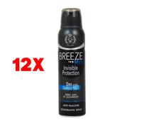 12 X Breeze Deodorante Spray Men Invisible 48h Protection 150 Ml