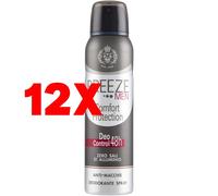 12 X BREEZE Deodorante Spray per Uomo 150 ml Comfort e Protezione 48 Ore