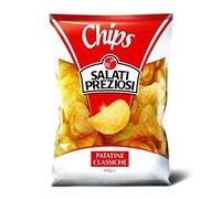 12 x BUSTA PATATINE SALATI PREZIOSI CLASSICA BAR 300 GR BOX ESPOSITORE CHIPS
