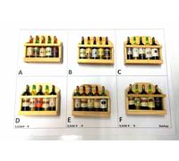 12 x Calamita Frigo 5 BOTTIGLIE VINI LEGNO IDEA REGALO BOMBONIERA