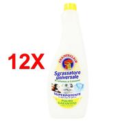 12 X Chanteclair Sgrassatore Limone Ricarica 600 Ml Universale Profumato
