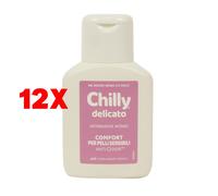 12 X Chilly Detergente Intimo Delicato Comfort Per Pelli Sensibili 50 Ml Mini S