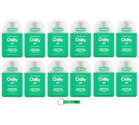 12 X Chilly Fresh Gel detergente intimo - freschezza naturale di lunga durata - con mentolo naturale 200 ml + portachiavi Beni Culinari