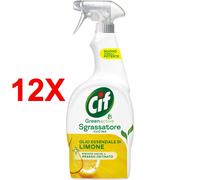 12 X Cif Spray Green Active Sgrassatore Cucina Olio Essenziale Di Limone 650ml