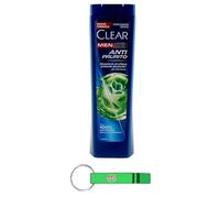 12 X Clear Anti Prurito Men Shampoo per capelli secchi e cuoio capelluto secco - Shampoo antiprurito 225 ml + portachiavi Beni Culinari