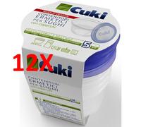 12 X Cuki Contenitore Ermetico In Plastica Per Sughi Con Coperchio 200 Ml 5 Pez