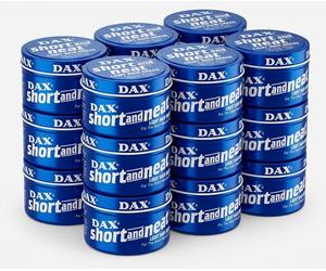 12 X DAX WAX BLUE Short And Neat Crema Capelli In Cera 99g Venditore UK