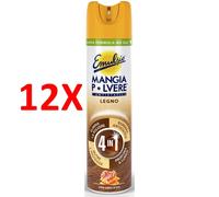 12 X Emulsio Mangiapolvere Legno Con Cera D'api Spray 300 Ml