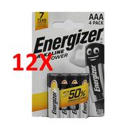 12 X Energizer Aaa Ministilo 1,5v Alkaline Power Blister 4 Pz