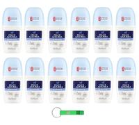 12 X Felce Azzurra - Deodorante Roll On Classico con Formula IdraTalc, efficacia 48 ore, senza macchie, senza alcool, deodorante da 50 ml + portachiavi Beni Culinari