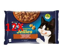 12 X Felix Sensations Jellies 4 Buste Da 85 Grammi 2 Anatra 2 Agnello