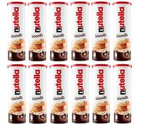12 x Ferrero Nutella Biscotti con Cremoso Cuore di Nutella Biscotti con Nutella Cremoso Biscotti Cuori Nutella Tubetto 166 g, 12 Conteggio