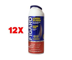 12 X Figaro Schiuma Da Barba Classica 400 Ml Regular Shave
