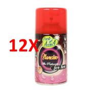 12 X Fresh Aroma Deo Matic Ricarica Spray Narciso For Her 250 Ml (per Diffusor