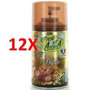 12 X Fresh Aroma Deo Matic Ricarica Spray Olio Di Argan 250 Ml (per Diffusore