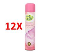 12 X Fresh Aroma Deo Per Ambiente Spray Talco Bianco 300 Ml